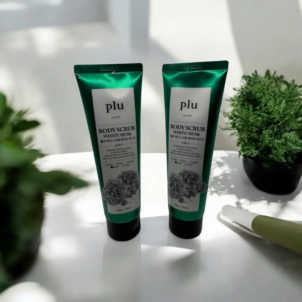 Plu 3 in 1 White Musk‎ Body Scrub SET OF 2 NEW